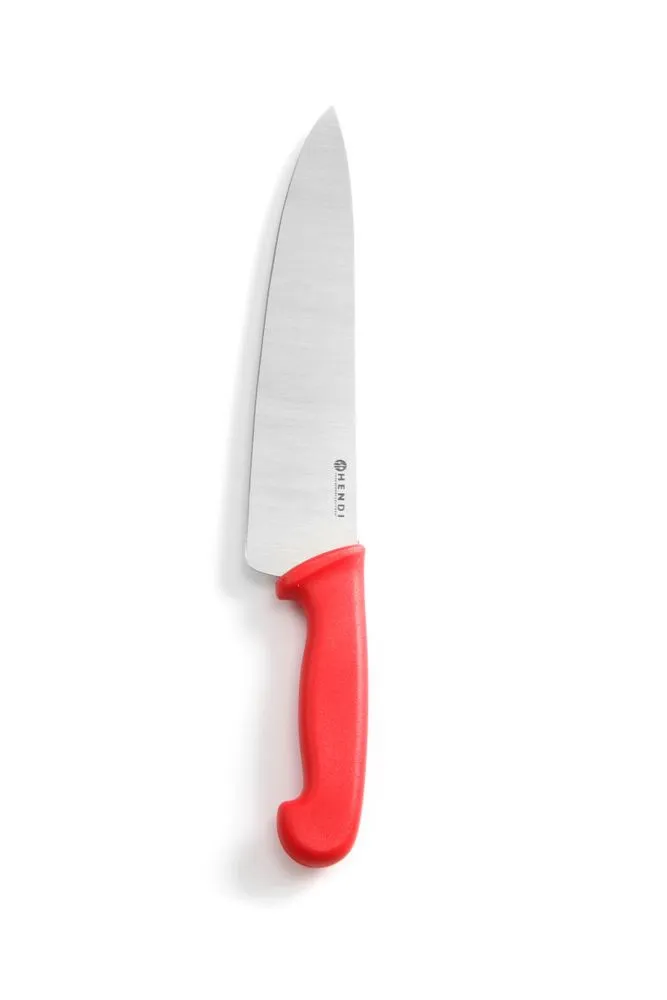 Raudonas mėsos peiliai su 24 cm geležte