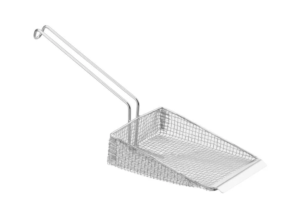 Bulvės keptuvė iš nerūdijančio plieno - dvigubas tinklelis - 225 x 175 mm