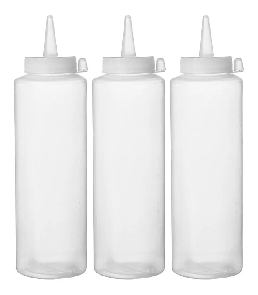 Skaidrus dozatorinis butelis - 0,35 L - 3 vnt.