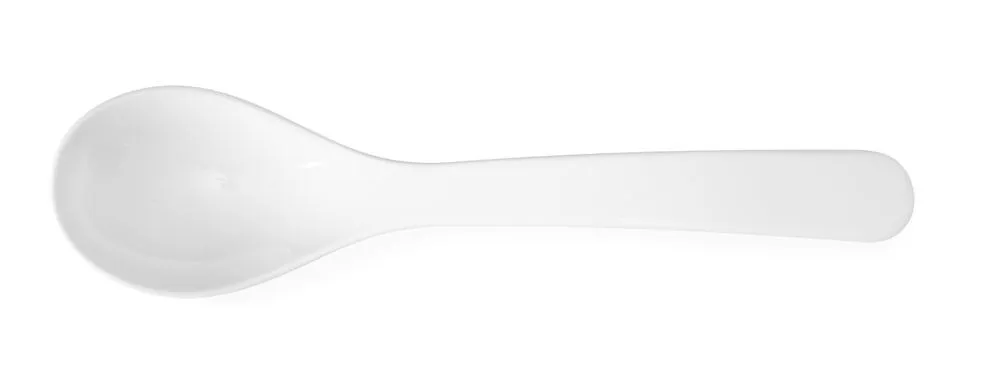 Baltas salotų šaukštas 235 mm