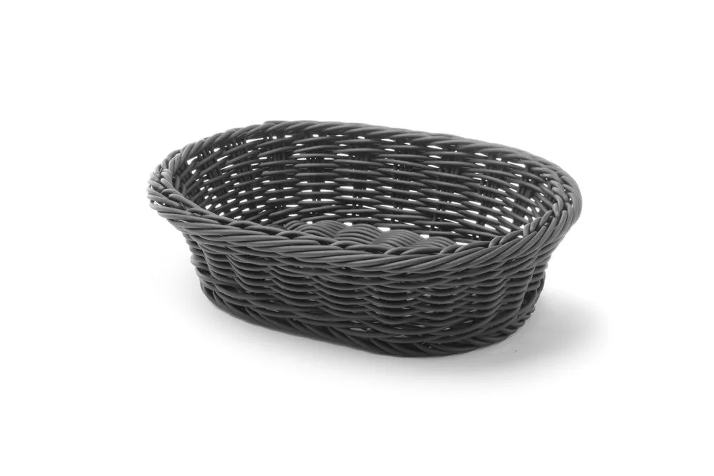Duonos dėžutė ovali juoda - 250 x 190 mm