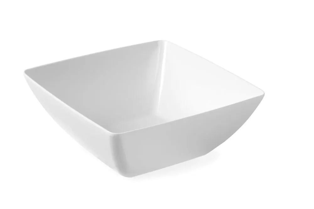 Kvadratinė baltos spalvos salotų dubuo - 270 x 270 mm