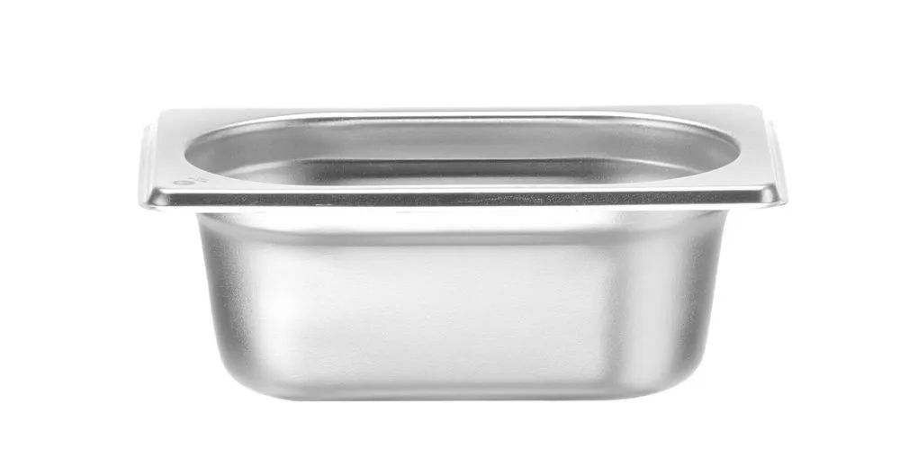 Gastronorminis Indas GN 1/9 iš Nerūdijančio Plieno - Gylis 65 mm - 0,6 L