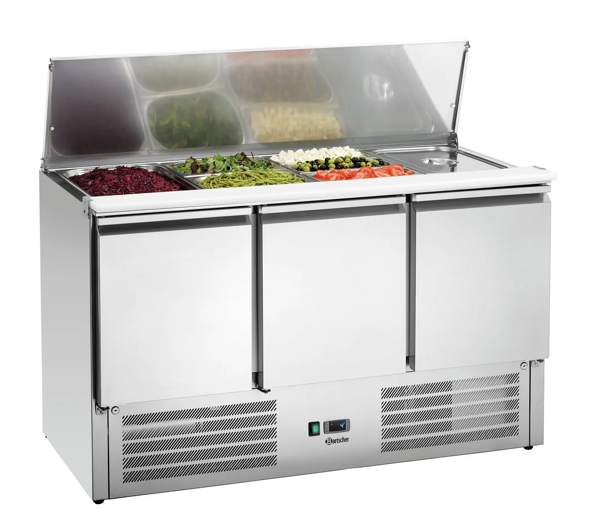 Saladette Šaldytuvas - 4 Bako 1/1 GN - 3 Durys
