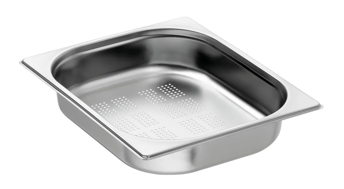 Bakas Gastro GN 1/2 su skylėmis, nerūdijantis plienas - 65 mm gylis - 4 L