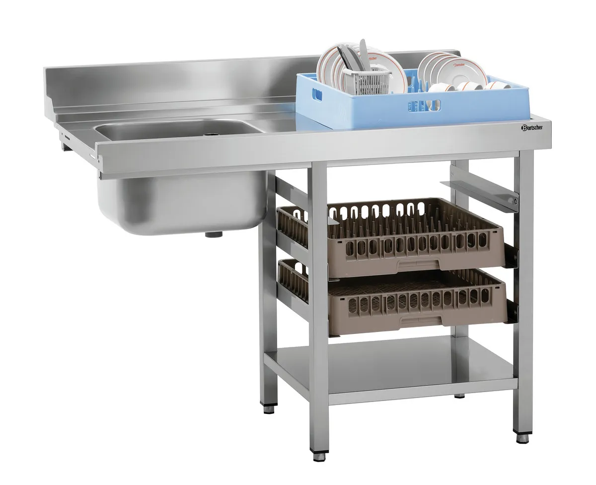 Rūšiavimo stalas su 1 dėže - Dešinė - L 1200 x P 715 mm
