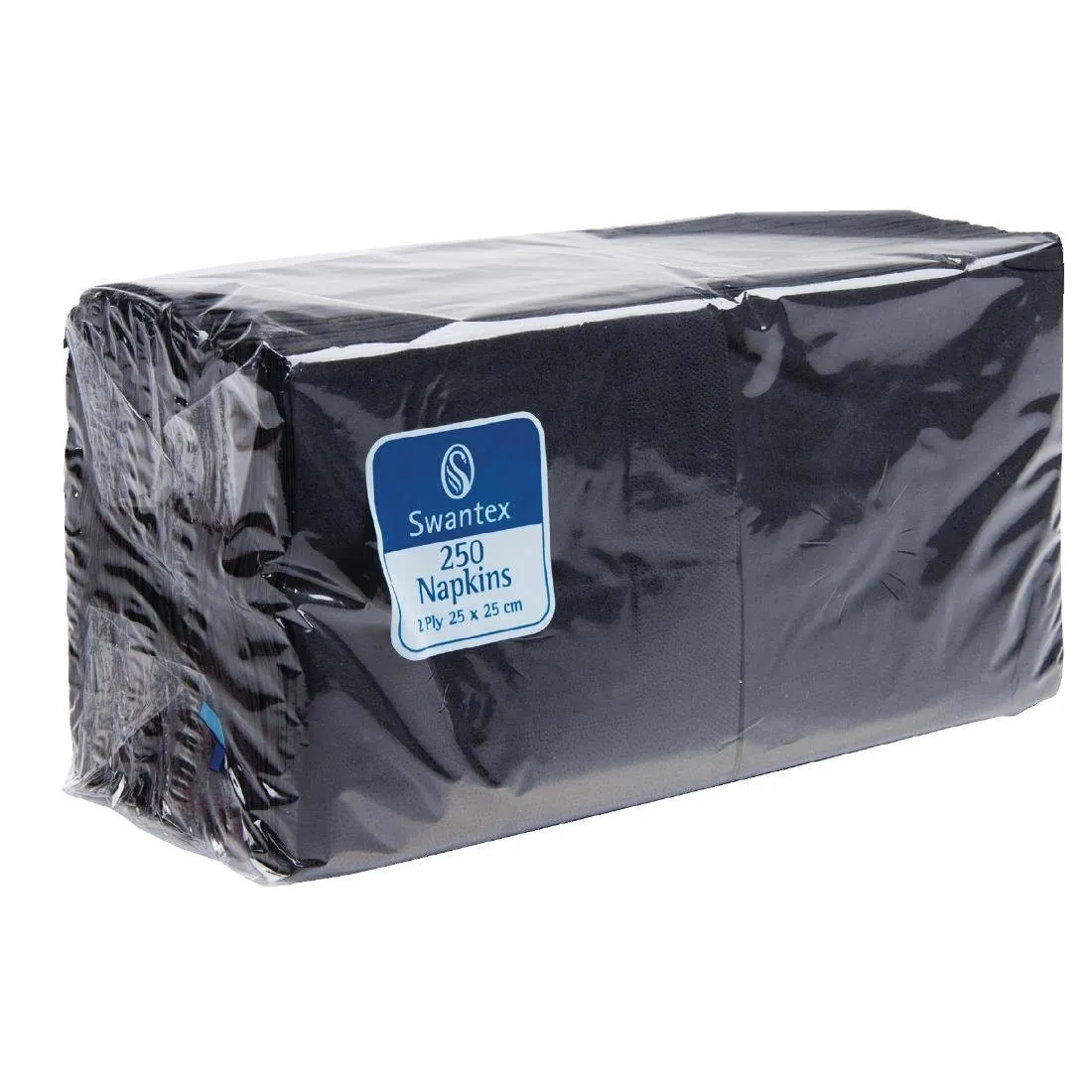 Kokteilių servetėlės juodos 2 sluoksniai - 250 x 250 mm - 2000 vnt.