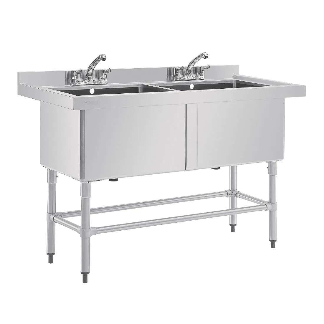 Dvigubas gilus praustuvas su atlošu - 2 x 100 l - 1410 x 600 mm