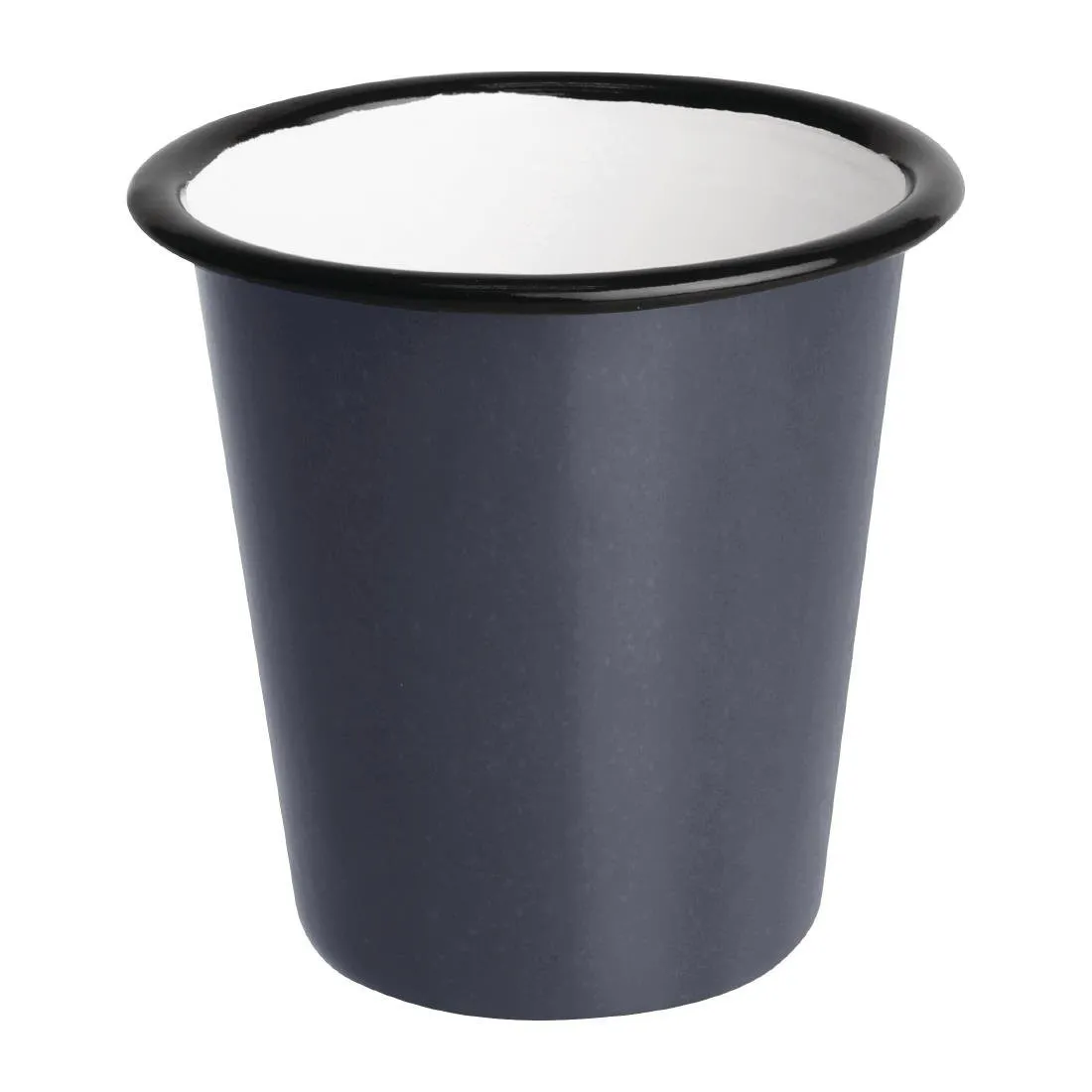 Pilkas ir juodas emalio plieninis puodelis 310 ml - 6 vnt.