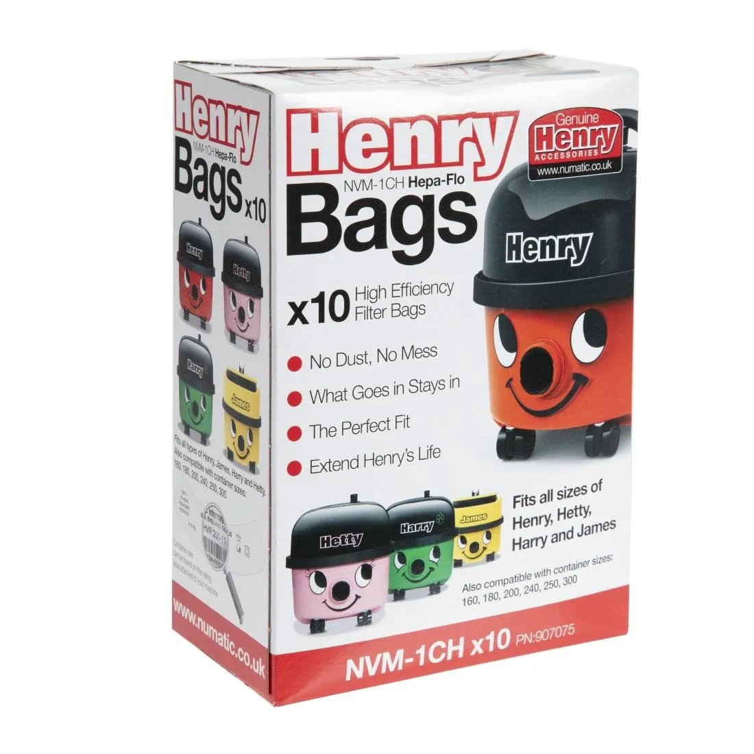 Dulkių siurblių maišeliai Henry – 10 vnt. komplektas