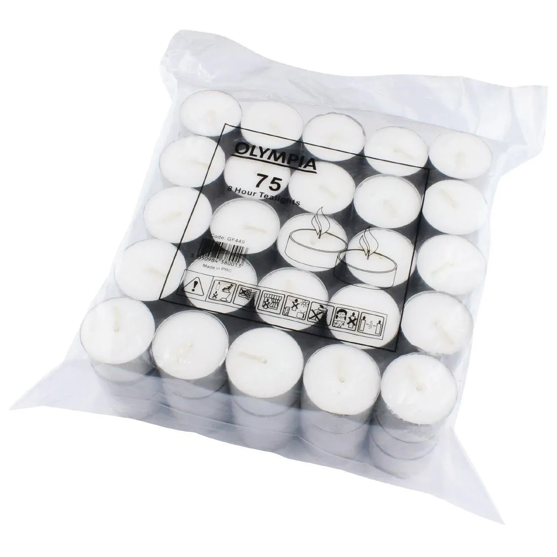 Arbatinės žvakės 8 valandos Ø 40 mm - Rinkinys iš 75