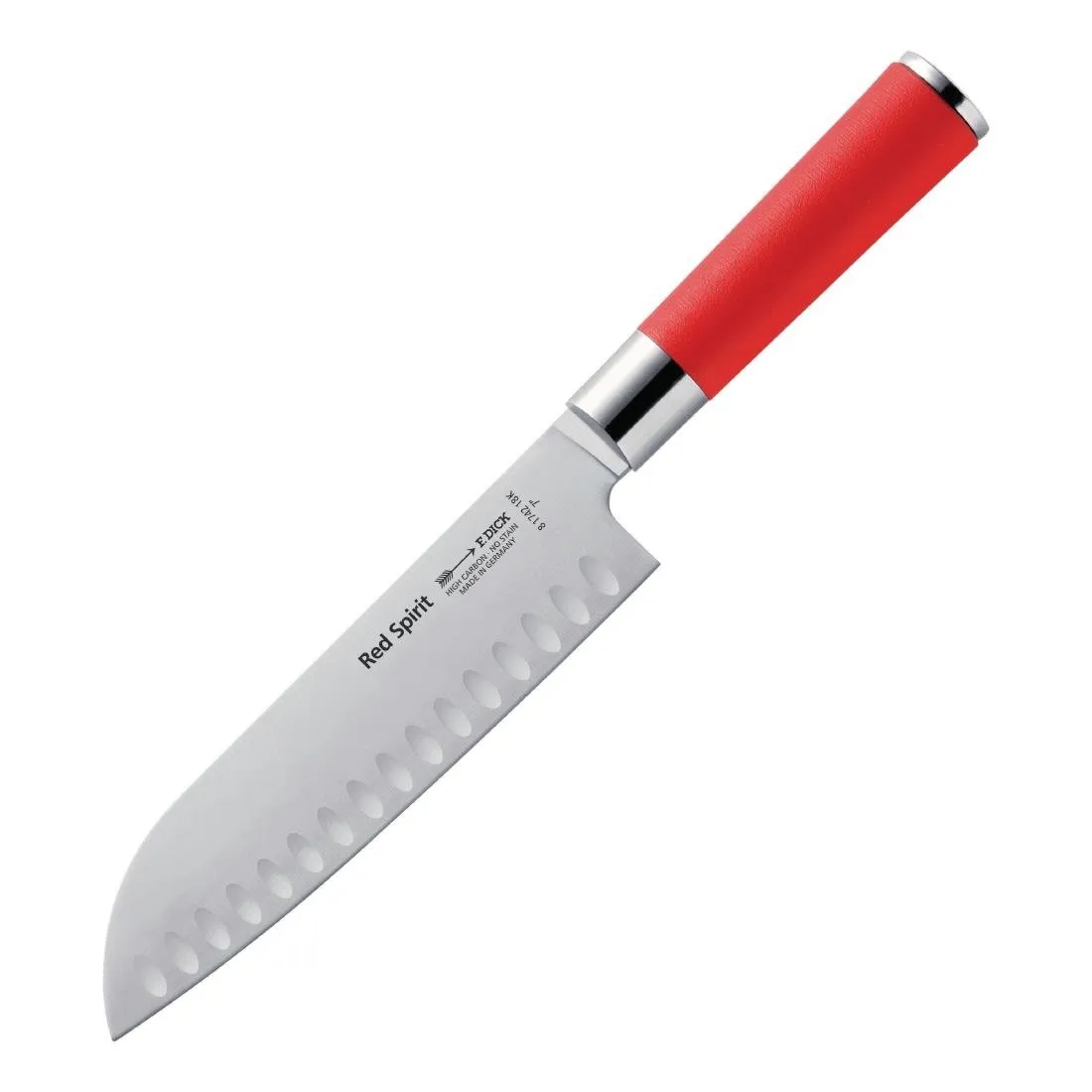 Santoku peilis su alveoliu "Red Spirit" - 180 mm