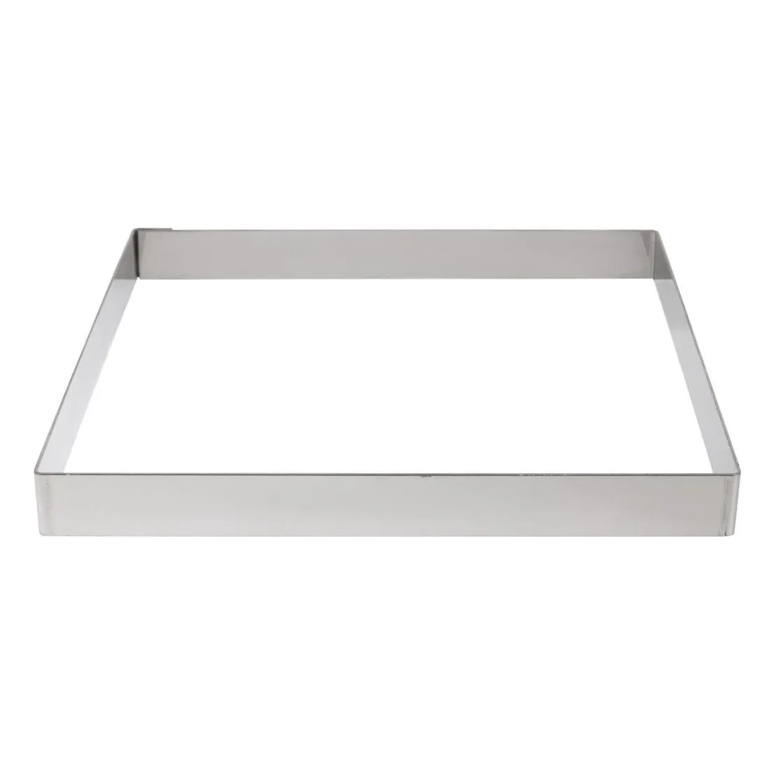 Kvadratinis pyrago žiedas iš nerūdijančio plieno - I 200 x P 200mm