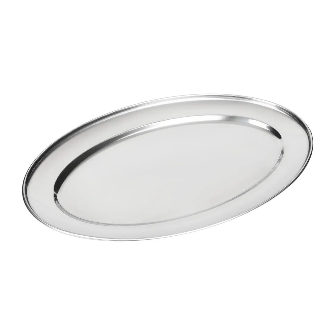 Ovalus nerūdijančio plieno patiekalų stalčius - 605 mm