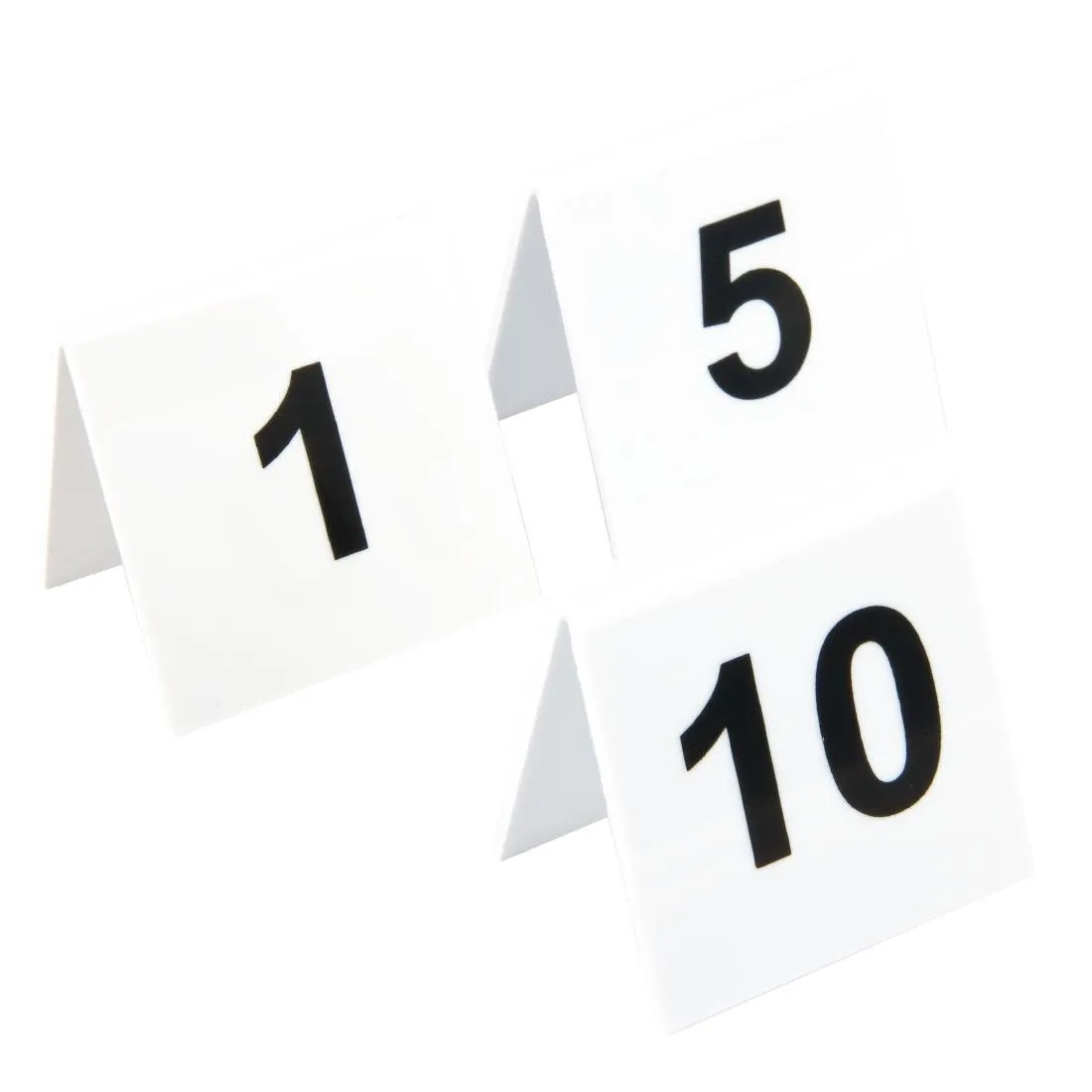 Plastikinių stalo numerių rinkinys nuo 1 iki 10