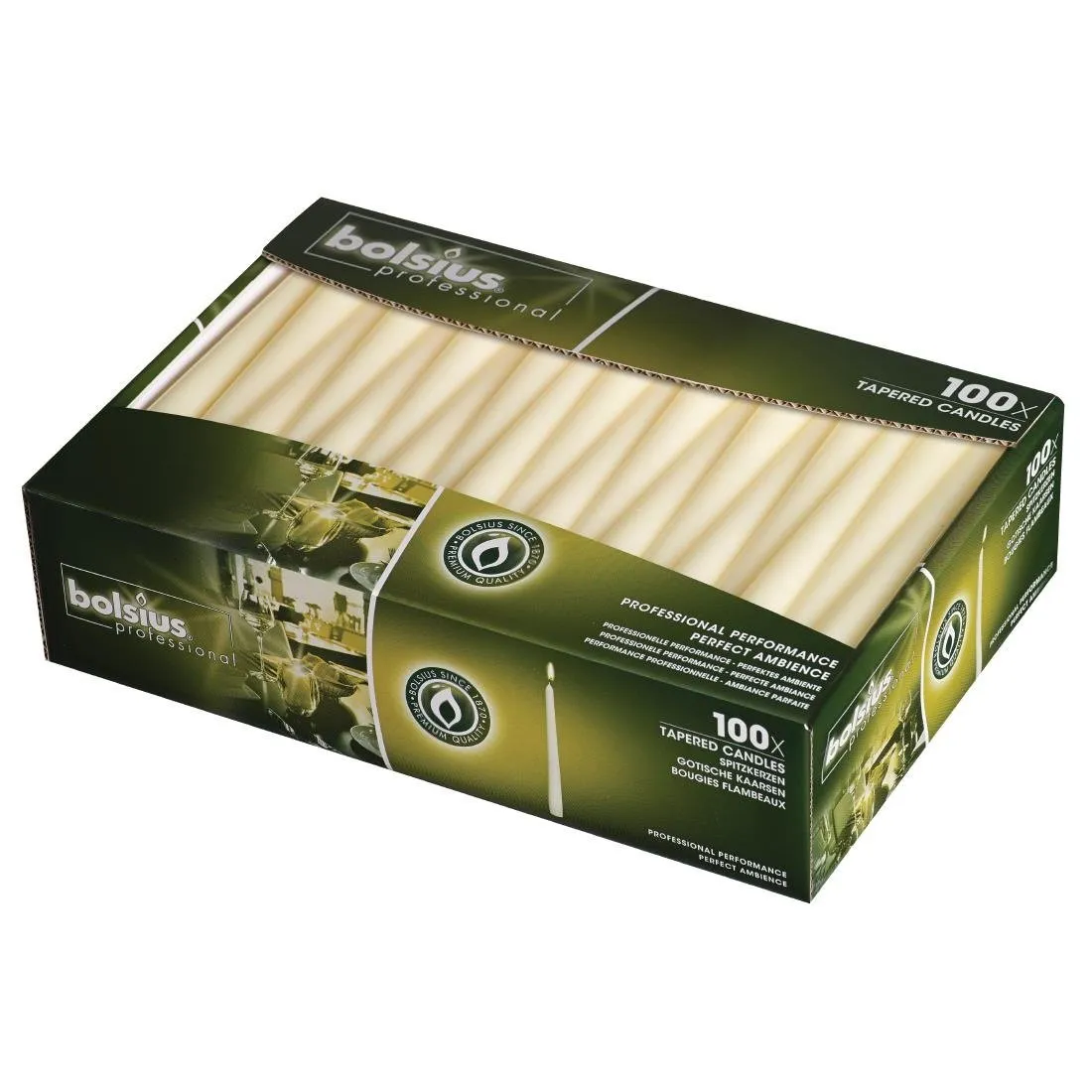 Smulkiai supjaustyti žvakės 254 mm šviesiai kremžinės spalvos