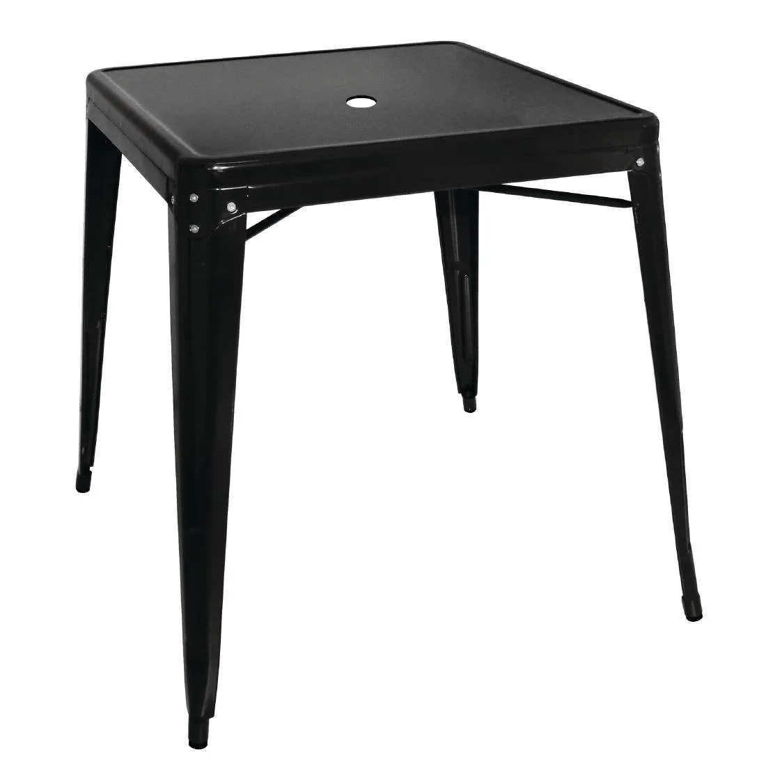 Kvadratinis bistro stalas iš juodo plieno – I 668 x P 668 mm