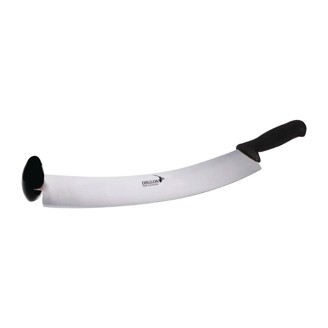 Olandų sūrio peilis 2 rankoms, lenkta ašmenis, 38 cm