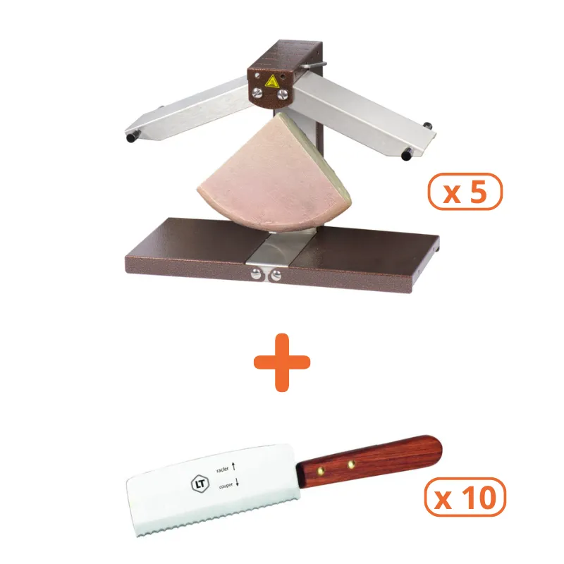 Pakuokite Brezières ir Raclette peilius.