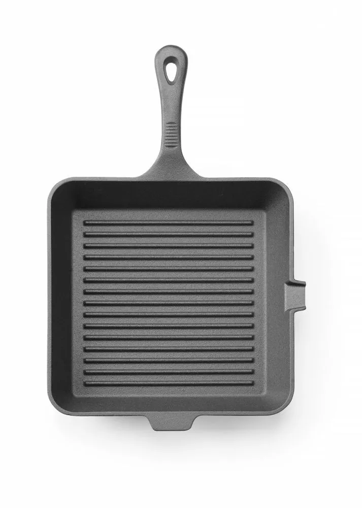 Ketaus kvadratinė grilio keptuvė - 250 x 250 mm
