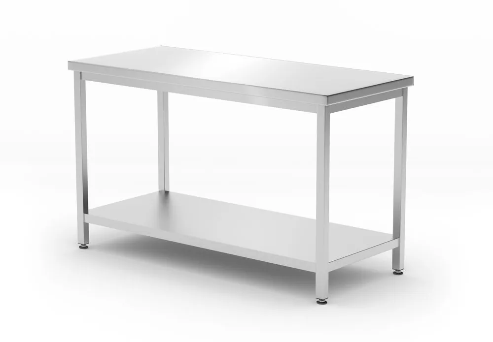 Centrinis virtuvės linijos darbo stalas su lentyna - P 600 x L 1200 mm