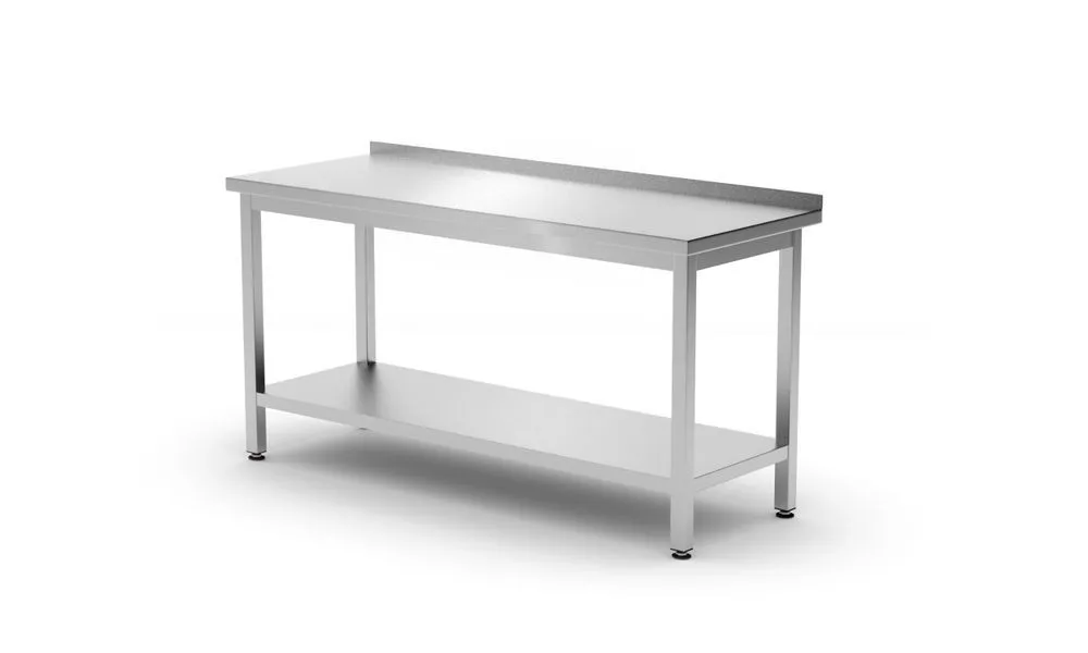 Virtuvės linijos sieninis darbo stalas su lentyna - P 600 x L 1200 mm