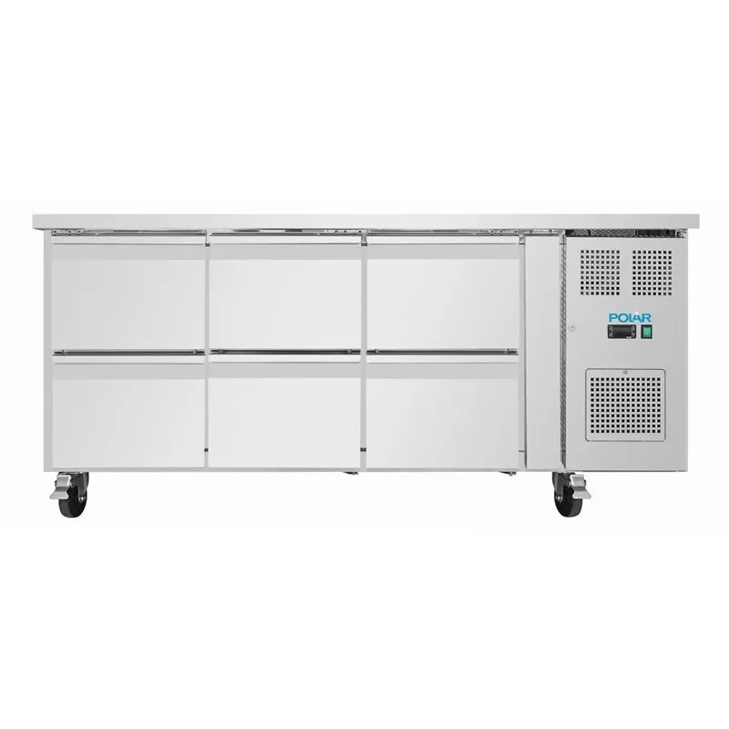 Šaldomas stalas GN 1/1 6 stalčiai U serija - 465 L