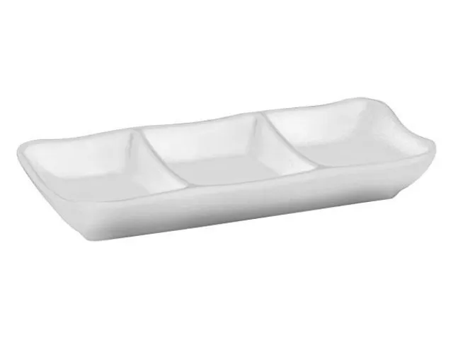 Trigubo padėklas padažui iš melamino – 19 x 8 cm