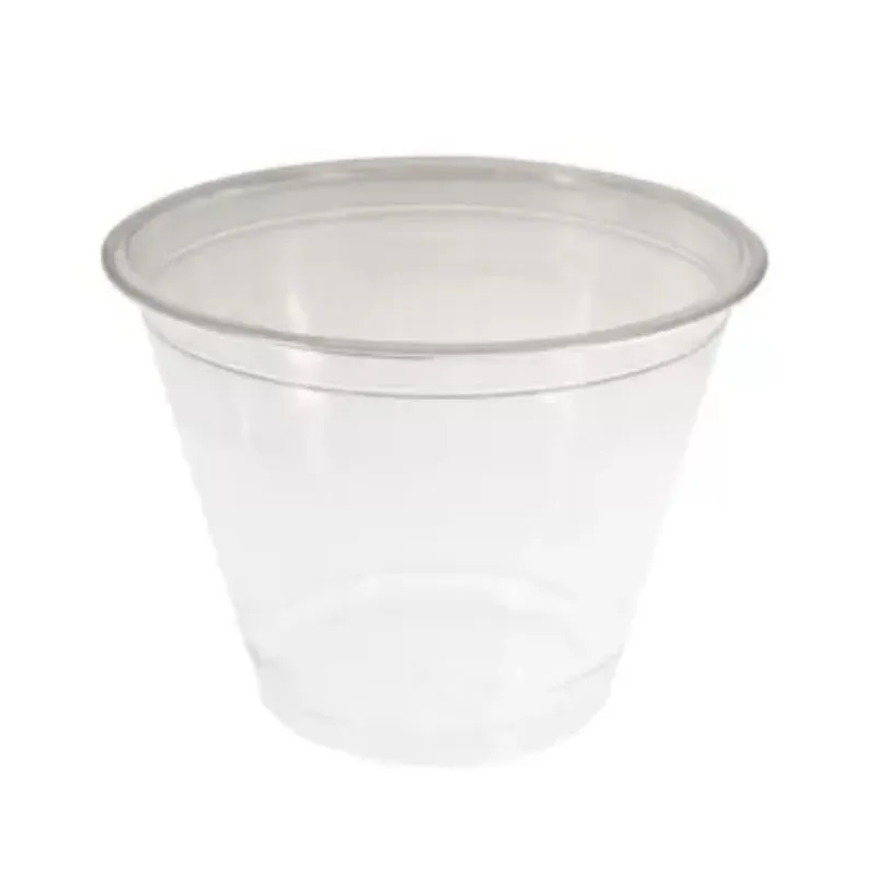 Skaidrus plastikinis puodelis - 270 ml - 50 vnt. rinkinys