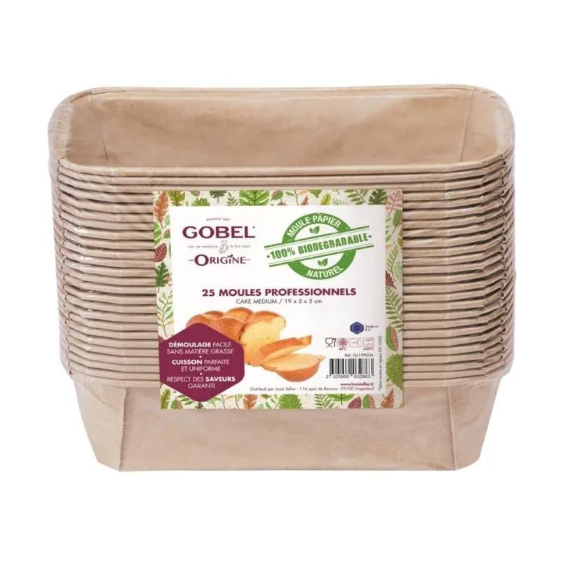 Vienkartinės popierinės vidutinės kekso formos – 19 x 5 x 5 cm – 25 vnt.