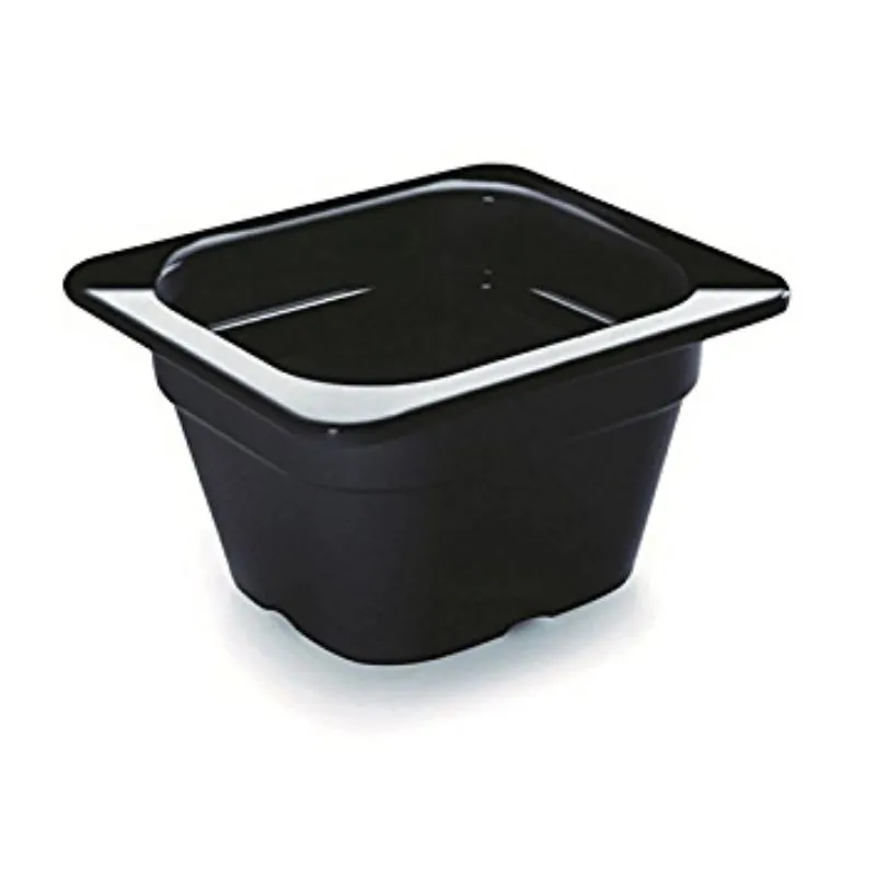 Bakas Gastro GN 1/6 Juodas Melaminas - Gylis 100 mm - 1,6 L