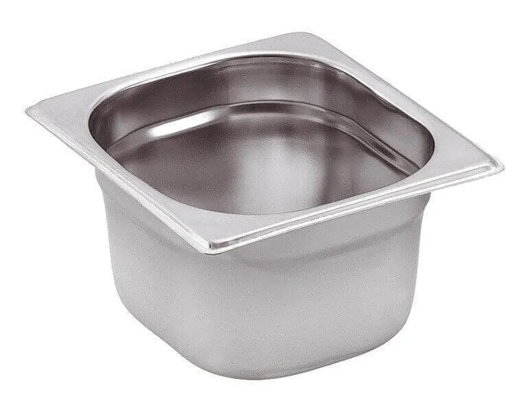 Gastronorminis Indas GN 1/6 iš Nerūdijančio Plieno - Gylis 65 mm - 1 L