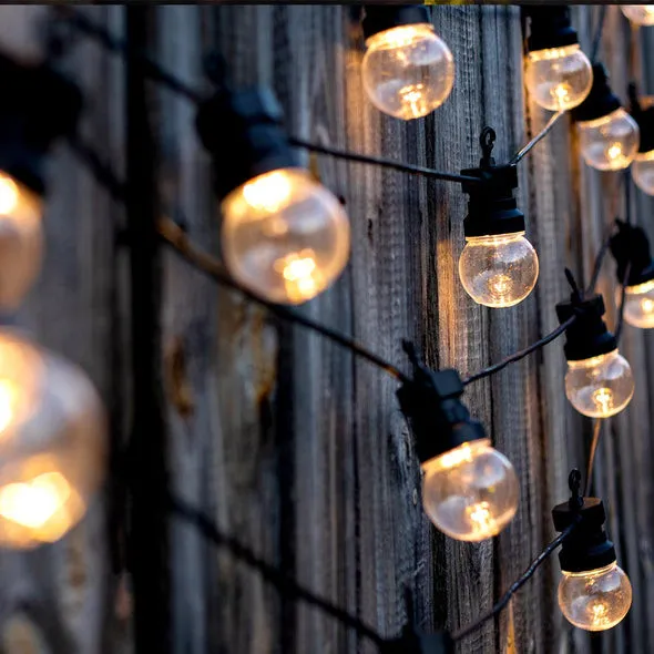 Guirlianda Saulės Šviesos ir LED Lizdas Guinguette 7,5 m - Party Clear Hybrid