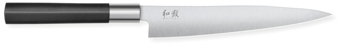 Lengvas lankstus menkės fileto peilis Wasabi Black 18 cm