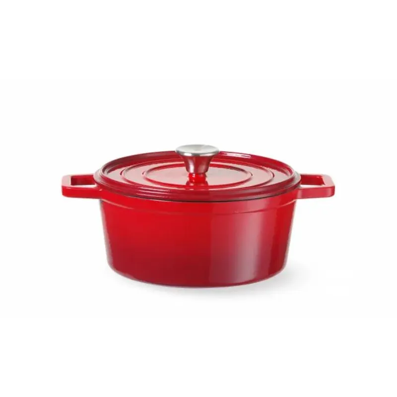 Raudonoji Ketaus Puodas Su Emale 3,7 L
