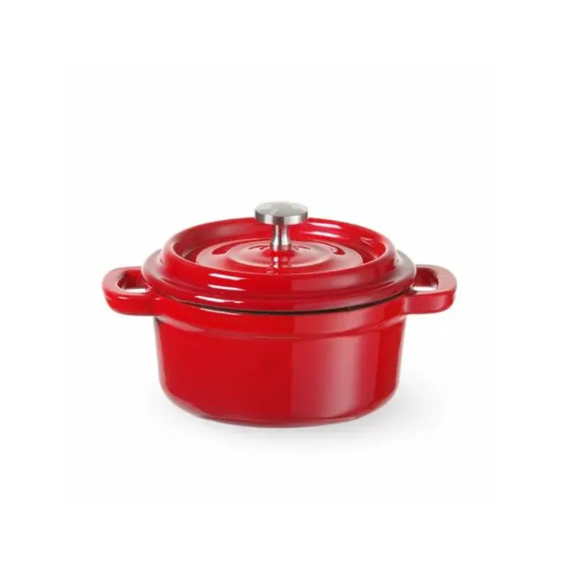 Emaliuotas ketaus puodas raudonas - 0,27 L