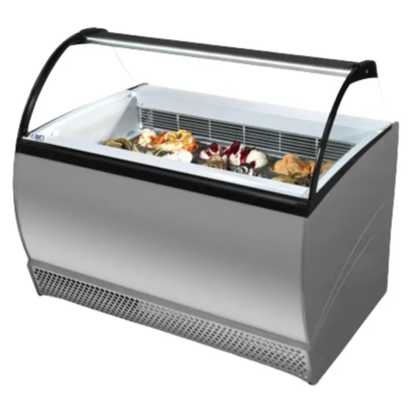 Vitrina su lenktu stiklu ir apsauga nuo kvėpavimo - 10 x 5 L