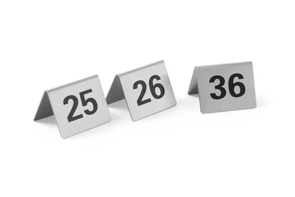 12 stalo lentynų numeruoti nuo 25 iki 36.