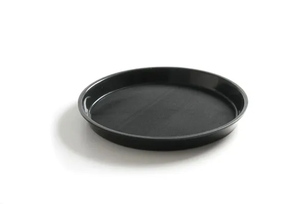 Aukštas apvalus polipropileno stalčius - juodas - 360 mm skersmens