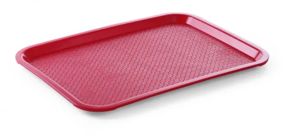 Stalo plokštelė greito maisto restoranui raudona - 415 x 305 mm