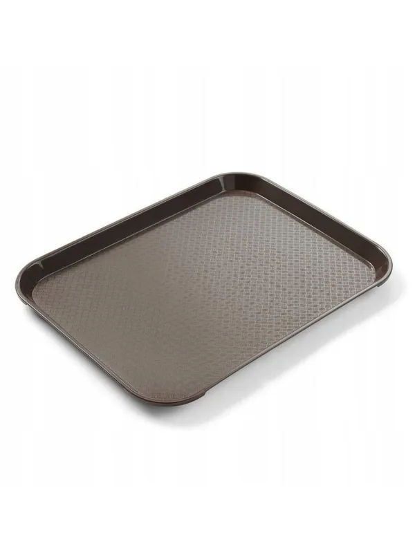 Stačiakampis greito maisto lėkštė - Mažas modelis 265 x 345 mm - Ruda