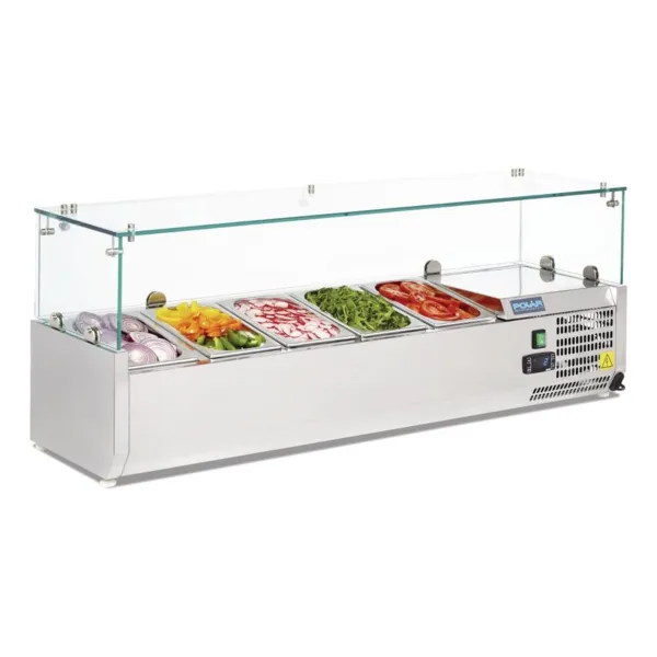 Šaldytuvas su ingredientų vitrina serijos G - 5 x GN 1/4