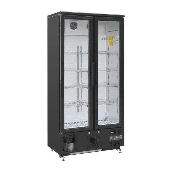 Atgalinė šaldytuvų spinta - 2 stumdomos stiklinės durys - 490 L