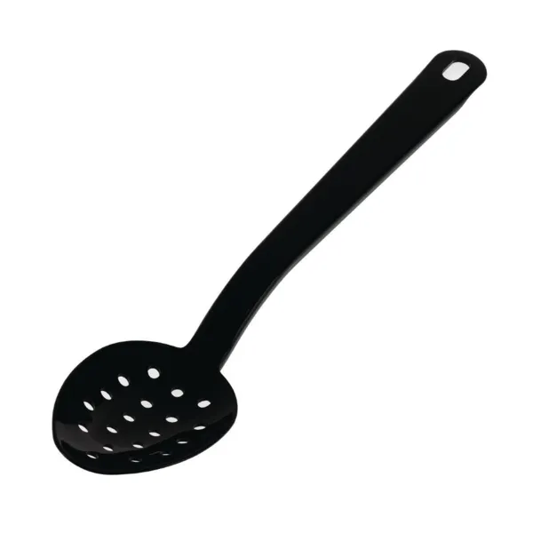 Perforuota juodos spalvos patiekalų šaukštelė, 270 mm