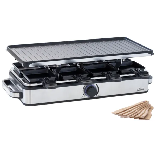 Raclette ir grilio aparatas - 8 keptuvėlės