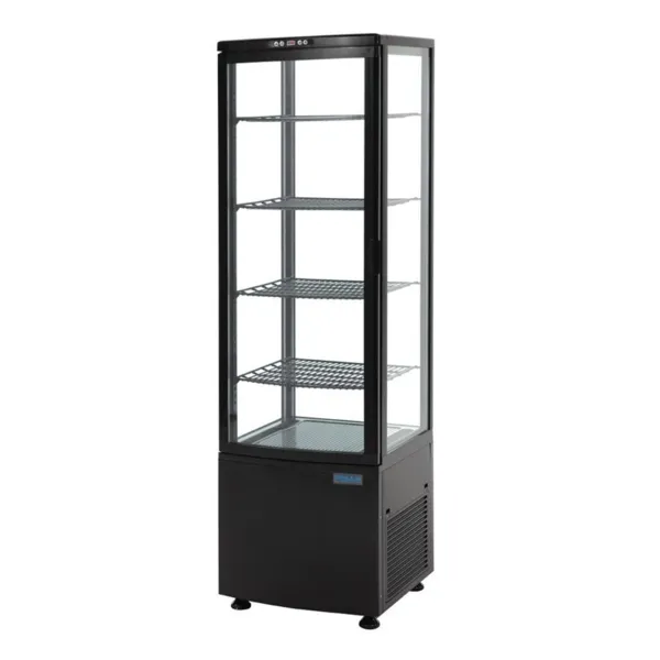 Vitrina šaldytuvas - Lenktos durys - Juoda serija C 235 L
