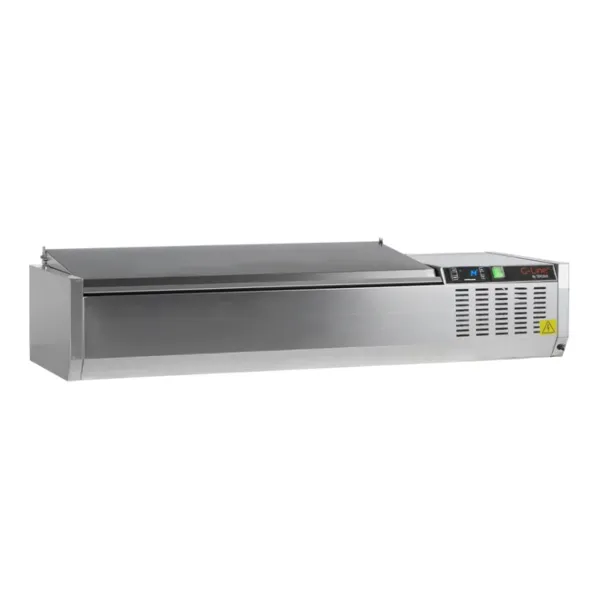 Saladette pastatoma dangtis nerūdijančio plieno - Statinė - 4 GN 1/3