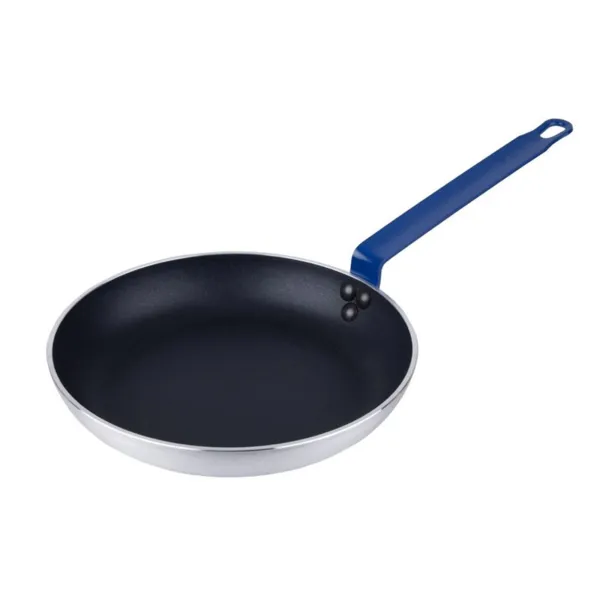 Nesvylanti aliuminio keptuvė Teflon Plus mėlyna rankena 28 cm