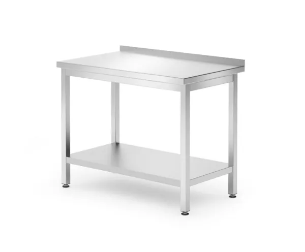 Virtuvės linijos sieninis darbo stalas su lentyna - P 600 x L 1000 mm