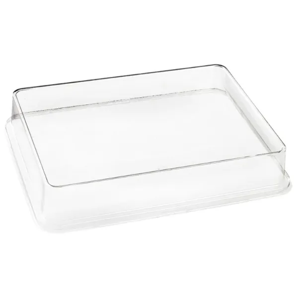 Dangteliui skirtas perdirbtas polietilentereftalatas (RPET) Kanopée lėkštės dangtis 200 x 150 mm - 100 vnt.